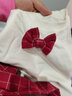 梔潔  男童小西裝套裝寶寶一周歲禮服0-1-3嬰幼兒童西服洋氣兩件套春秋4 紅色 格子馬甲西裝 90 cm 曬單實(shí)拍圖