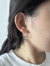 戚小米法式耳環(huán)女生耳釘高級(jí)感耳墜2025年新款潮耳圈韓版氣質(zhì)夏季耳釘女 法式港風(fēng)耳環(huán)-金色【2只價(jià)】 曬單實(shí)拍圖
