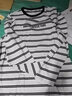 小豬托尼胖男童t恤兒童秋裝長(cháng)袖T恤條紋打底衫中大童孩子潮牌男大童休閑衫 黑白間條長(cháng)白 180 合適170-175身高，150-170斤 曬單實(shí)拍圖
