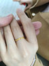 六桂福珠寶幾何黃金戒指足金999結婚黃金戒指指環(huán)女款計價七夕禮物 活口可調節(jié) 2.60g 曬單實拍圖