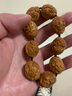 盤道 橄欖核手串 荷葉鯉魚 文玩手串荷花魚橄欖核雕老油核 南工大師六品手工刻 2.0*2.6cm 曬單實拍圖