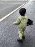 G.DUCKKIDS嬰兒冬裝棉衣套裝加厚男0-2歲兩件套衣服秋冬季外出服 綠色 80cm建議0-1歲 曬單實(shí)拍圖