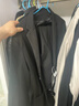 皮爾卡丹（pierre cardin）秋冬季毛呢休閑西裝男套裝加厚保暖修身百搭英倫呢子西服兩件套 【兩件套】黑色毛呢西裝+褲子 2XL 【155-170斤】 曬單實(shí)拍圖