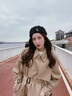 fano studios范洛Fano設(shè)計系帶風(fēng)衣女中長款2025春季高級英倫風(fēng)小個子大衣外套 卡其色 S 曬單實拍圖