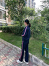 俞兆林（YUZHAOLIN）中老年運(yùn)動(dòng)套裝女春秋媽媽秋裝外套40歲50洋氣大碼中年休閑三件套 1522 深藍(lán)色【三件套】春秋款 XL 【建議105-120斤】 曬單實(shí)拍圖