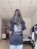 邦喬仕（BFDQJS）美式重磅純棉白色短袖T恤男士夏季新款寬松青少年打底衫學(xué)生半袖 藏青棒球兔八哥 4XL(推薦體重190-210斤) 曬單實(shí)拍圖