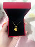 中國黃金（CHINA GOLD）足金星月龍黃金項鏈星星月亮吊墜生肖龍本命年生日禮物送女友 星月龍吊墜【配S925鏈】約1.4g 曬單實(shí)拍圖