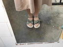 GUQIAN涼鞋女夏季2025新款ins潮配裙子厚底仙女學(xué)生增高羅馬兩穿涼拖鞋 綠色 37 (235mm) 曬單實(shí)拍圖