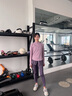 朵梵蓮（Duofanlian）跑步女運動(dòng)套裝長(cháng)袖秋季2024新款瑜伽服速干衣晨跑健身訓練服 紫色兩件套(紫) XL [118-130斤] 曬單實(shí)拍圖