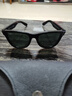 雷朋（RayBan）【REVERSE系列】太陽鏡黑超凹面墨鏡0RBR0502S禮物禮物 6677VR 黑色鏡框深綠色鏡片 53mm 曬單實拍圖