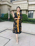 歐巴頓胖媽媽夏裝裙子中老年女裝氣質(zhì)40歲50氣質(zhì)雪紡連衣裙大碼寬松顯瘦 綠色 2XL/175【建議100-115斤】 曬單實(shí)拍圖