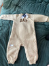 GAP嬰兒秋季款刺繡logo羊羔毛連體衣抓絨兒童裝爬服642937 曬單實(shí)拍圖