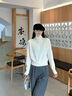 歌力思（ELLASSAY）秋季新款山羊絨簡約休閑減齡活潑羊絨衫女EWB353M00800 純凈白 XS 曬單實拍圖