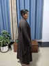 弘通海青僧服男居士服咖啡色黑色海清僧服男女款僧衣海青居士服春夏 黑色 37/150cm 曬單實(shí)拍圖