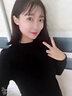 圓領(lǐng)長(cháng)袖T恤新款打底衫女2025秋季黑色莫代爾棉內搭時(shí)尚時(shí)髦上衣 黑色 L 【建議105-115】 曬單實(shí)拍圖