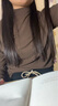 熱風(fēng)長(cháng)袖t恤女秋季新款女士舒適長(cháng)袖休閑百搭舒適長(cháng)T打底衫 15深棕 L 曬單實(shí)拍圖