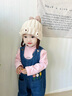 貝娜茜嬰兒帽子秋冬季寶寶男嬰幼兒可愛毛線帽外出加厚護耳帽冬季針織帽 小花朵-米色 6個月-3歲（44-51CM） 曬單實拍圖