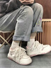 愛心小白鞋女板鞋厚底增高爆款春夏初高中學(xué)生小眾運(yùn)動(dòng)百搭休閑鞋 粉色 38 曬單實(shí)拍圖