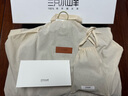 三只小山羊【楊冪同款】中長老錢風100純羊絨大衣雙排牛角扣冬季大衣女 黑色 M 曬單實拍圖