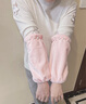 XINBUCKS長(cháng)款袖套女秋冬羽絨服外套防污袖筒學(xué)生學(xué)習毛絨套袖工作護袖頭 粉色珍珠款（中長(cháng)27*18CM） 曬單實(shí)拍圖