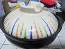 蒙德康日本進(jìn)口萬(wàn)古燒土鍋蒸米飯煲仔飯湯鍋燉砂鍋煲湯家用沙鍋 彩十草6號(hào)適合1-2人 1000ml 曬單實(shí)拍圖