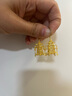 夢(mèng)金園 黃金耳飾 閣樓宮燈古法足金耳墜立體花絲設(shè)計(jì)耳鉤婚慶 生日禮物 閣樓宮燈-約14.58g 曬單實(shí)拍圖