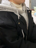 方糖姑娘棉服少女秋冬季厚外套派克服2025新款棉襖大童高初中學(xué)生寬松棉衣 23659DYR黑色單獨外套 S 曬單實(shí)拍圖