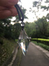 天然白水晶六芒星吊墜單尖雙尖天使之淚靈擺男女項鏈吊墜禮物 雙尖+掛繩 曬單實拍圖