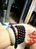 小葉紫檀手串 108顆念珠 女士木文玩手把件情侶佛珠手鏈轉運珠 0.8CM*108顆小葉紫檀老料 曬單實(shí)拍圖