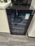 普拉蒂（PULADI）冰吧冷藏柜家用小型無(wú)霜客廳恒溫紅酒柜茶葉保鮮柜冰柜辦公室冰箱透明立式 黑色 暗拉手 曬單實(shí)拍圖