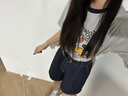 芮鴿大碼短袖t恤女新款春秋上衣胖mm女裝內(nèi)搭圓領(lǐng)別致獨(dú)特氣質(zhì) 印花灰 XL 曬單實(shí)拍圖