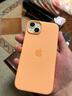 Apple/蘋果 iPhone 15 Plus 專用 MagSafe 硅膠保護殼-香橙冰沙色 磁吸手機殼 蘋果原裝手機殼 曬單實拍圖