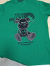 帛延欧洲站高端圆领丝光棉短袖T恤男夏季新款重工烫钻小熊体恤修身潮 绿色 XL 晒单实拍图