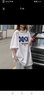 薩姆依 ins超火短袖T恤女夏2023夏季新款韓版寬松學(xué)生BF原宿港風(fēng)半截袖oversize休閑上衣 白色【閃電字母】 L 曬單實(shí)拍圖
