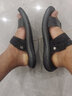 奧康涼鞋男2023夏季新款外穿青年韓版男士沙灘鞋厚底涼拖鞋 黑色 38 曬單實(shí)拍圖