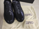 零度Zero休閑皮鞋男新款百搭商務(wù)皮鞋厚底緩震運動(dòng)鞋輕便耐磨休閑鞋 黑色 41 (255mm) 曬單實(shí)拍圖