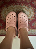 JDOV防滑拖鞋男外穿夏季新款運動(dòng)防臭洞洞鞋軟底涼鞋情侶沙灘鞋 淺粉色DLDT 37 曬單實(shí)拍圖
