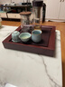 漢唐電木茶盤(pán)電膠木茶盤(pán)家用現代簡(jiǎn)約排水式功夫茶臺正方形茶具盤(pán)小號 曬單實(shí)拍圖