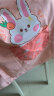 贝瑞加（Babyprints）儿童罩衣宝宝围裙吃饭反穿衣画画围兜饭兜防水透气 粉兔 实拍图