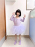 舞東方舞蹈服兒童女童練功服秋冬女孩長(cháng)袖芭蕾舞裙中國舞形體跳舞衣服裝 淺紫色（長(cháng)袖） 140 (建議130-140cm 43-53斤) 曬單實(shí)拍圖