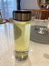 希諾（HEENOOR）加厚單層玻璃杯大容量便攜時(shí)尚帶蓋泡茶水晶杯戶(hù)外運(yùn)動(dòng)車(chē)載水杯子 本色 XN-6052【420ML】 曬單實(shí)拍圖
