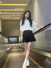 歐貝汐黑色半身裙女百褶裙2025新款高腰a字半裙夏春秋季灰色小個(gè)子短裙 黑色 M 【建議90-105斤】 曬單實(shí)拍圖