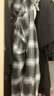 卓妍絲 英倫風(fēng)格子襯衫女配子學(xué)生英倫風(fēng)標準型氣質(zhì)外套女潮ins長(cháng)袖上衣 黑色 黑格 XL 曬單實(shí)拍圖