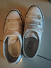 法拉步2025冬季新款帆布鞋百搭小白鞋學(xué)生魔術(shù)貼女鞋韓版懶人鞋休閑鞋 白色（C06) 37 曬單實(shí)拍圖
