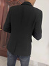 花花公子（PLAYBOY）夾克外套男士春秋季新款潮流寬松工裝上衣男翻領(lǐng)商務(wù)休閑百搭男裝 黑色 常規(guī) XL 曬單實拍圖