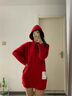 羅蒙（ROMON）小個子慵懶風(fēng)紅色連帽毛衣外套女裝2025秋冬季新款高級感毛衣上衣 圖片色 均碼 (160) 80-130斤 曬單實(shí)拍圖