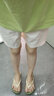 浪莎（langsha）天絲牛仔短褲女夏季薄款高腰寬松休閑透氣運(yùn)動(dòng)褲闊腿五分褲 曬單實(shí)拍圖