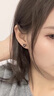 Grace Girl幸運四葉草18k金耳釘女瑪瑙耳飾紀(jì)念日生日情人節(jié)禮物送女友老婆 【JD直達】黑瑪瑙耳釘+輕奢禮盒 曬單實拍圖