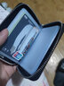 稻草人卡包男頭層牛皮拉鏈多卡位小零錢(qián)包防磁大容量多功能銀行卡套 【E款-黑色】 曬單實(shí)拍圖