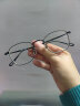 精工(SEIKO)眼镜框男女休闲商务全框钛材远近视眼镜架H03097 193 49mm哑黑色 实拍图